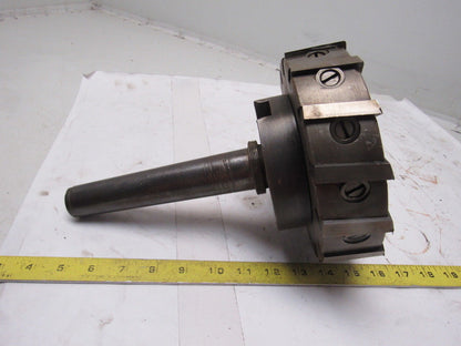 Brown & Sharpe #6-R 7-1/2" x 2-1/2" 14 Blade HHS End Mill Tapered Shank