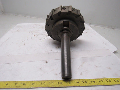Brown & Sharpe #6-R 7-1/2" x 2-1/2" 14 Blade HHS End Mill Tapered Shank