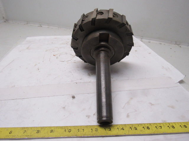 Brown & Sharpe #6-R 7-1/2" x 2-1/2" 14 Blade HHS End Mill Tapered Shank