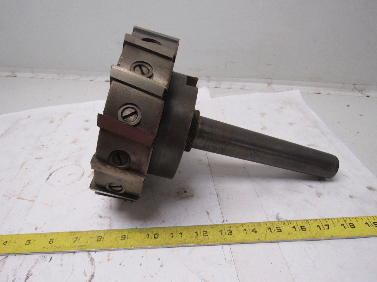 Brown & Sharpe #6-R 7-1/2" x 2-1/2" 14 Blade HHS End Mill Tapered Shank