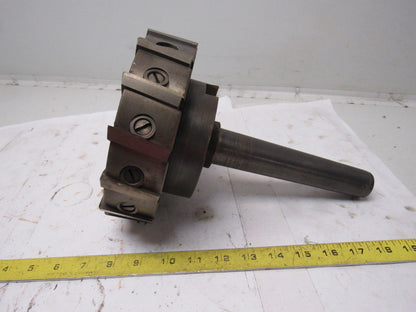 Brown & Sharpe #6-R 7-1/2" x 2-1/2" 14 Blade HHS End Mill Tapered Shank