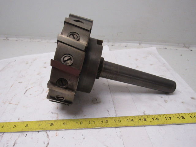 Brown & Sharpe #6-R 7-1/2" x 2-1/2" 14 Blade HHS End Mill Tapered Shank