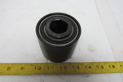 3" Crowned Face 2-5/8" W 1" Hex Bore Conveyor End Roller