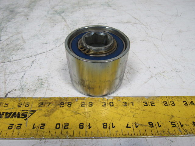 3" Crowned Face 2-5/16" W 1" Hex Bore Conveyor End Roller