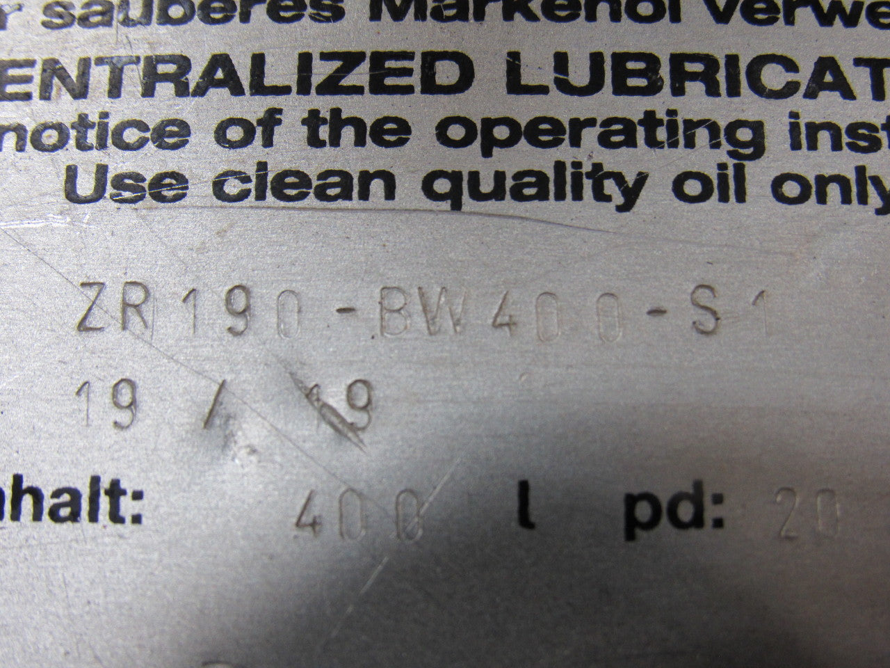 Vogel ZR190BW400-S1 100 Gal. Dual Pump Centralized Lubricating System 240/480
