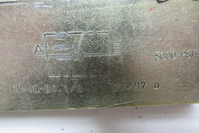 Flutec RV-40-01.1/0 Size 40 Hydraulic Check Valve 5000PSI