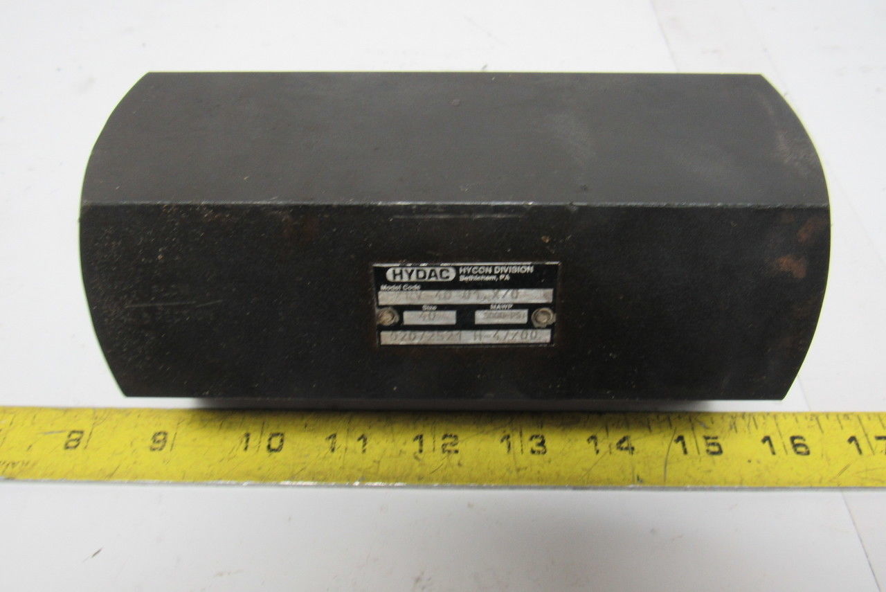 Hydac RV-40-01.X/12 Size 40 Hydraulic Check Valve 5000PSI