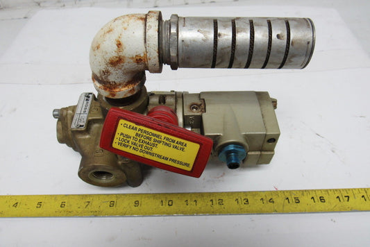 Ross D2773A4842 Solenoid Lock out Valve 24VDC 14Va 3/8" Ports