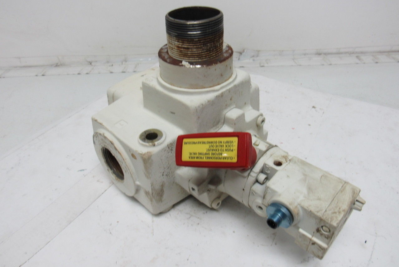Ross D2783A8986 Solenoid Pilot Valve w/Manual Lock Out Air Dump 24VDC 1-1/2" NPT