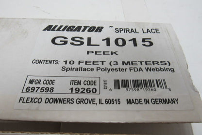Flexco GSL1015 Alligator Spirallace Polyester Conveyor Belt Webbing FDA 10'