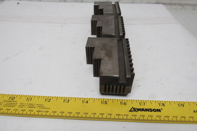 #30 Self Centering Spiral Chuck Jaws Hardened 3" x 4" x 1-1/2" Lot Of 3