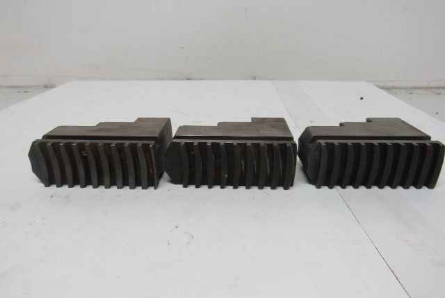 #30 Self Centering Spiral Chuck Jaws Hardened 3" x 4" x 1-1/2" Lot Of 3