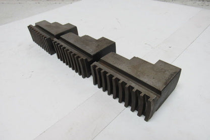 #30 Self Centering Spiral Chuck Jaws Hardened 3" x 4" x 1-1/2" Lot Of 3