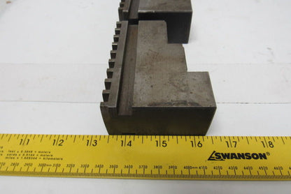 #30 Self Centering Spiral Chuck Jaws Hardened 3" x 4" x 1-1/2" Lot Of 3