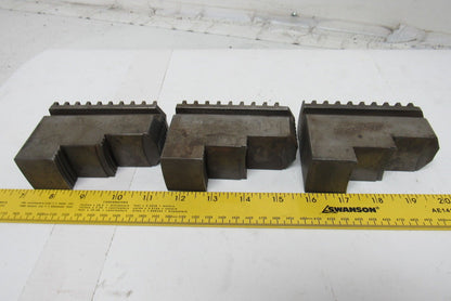 #30 Self Centering Spiral Chuck Jaws Hardened 3" x 4" x 1-1/2" Lot Of 3