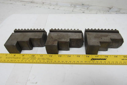 #30 Self Centering Spiral Chuck Jaws Hardened 3" x 4" x 1-1/2" Lot Of 3