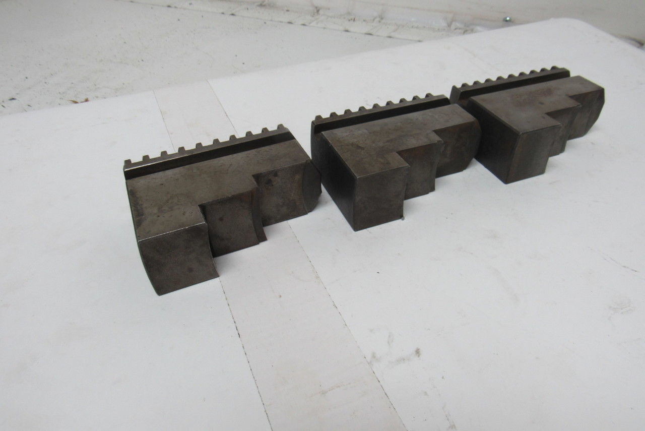 #30 Self Centering Spiral Chuck Jaws Hardened 3" x 4" x 1-1/2" Lot Of 3
