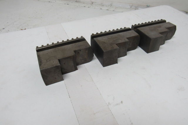 #30 Self Centering Spiral Chuck Jaws Hardened 3" x 4" x 1-1/2" Lot Of 3