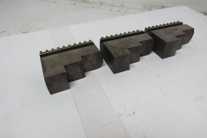 #30 Self Centering Spiral Chuck Jaws Hardened 3" x 4" x 1-1/2" Lot Of 3