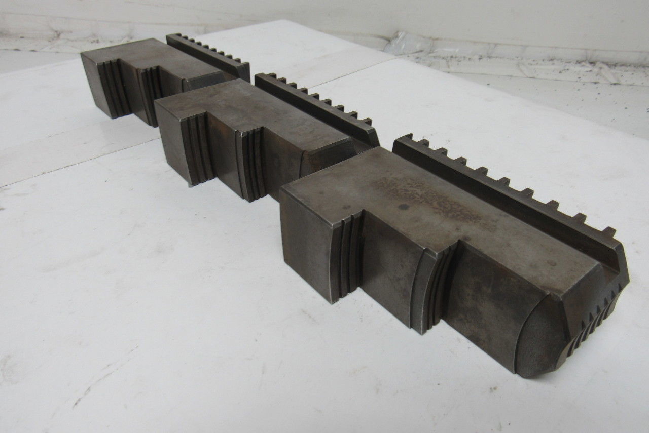 #30 Self Centering Spiral Chuck Jaws Hardened 3" x 4" x 1-1/2" Lot Of 3