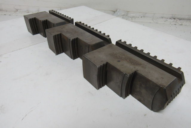 #30 Self Centering Spiral Chuck Jaws Hardened 3" x 4" x 1-1/2" Lot Of 3