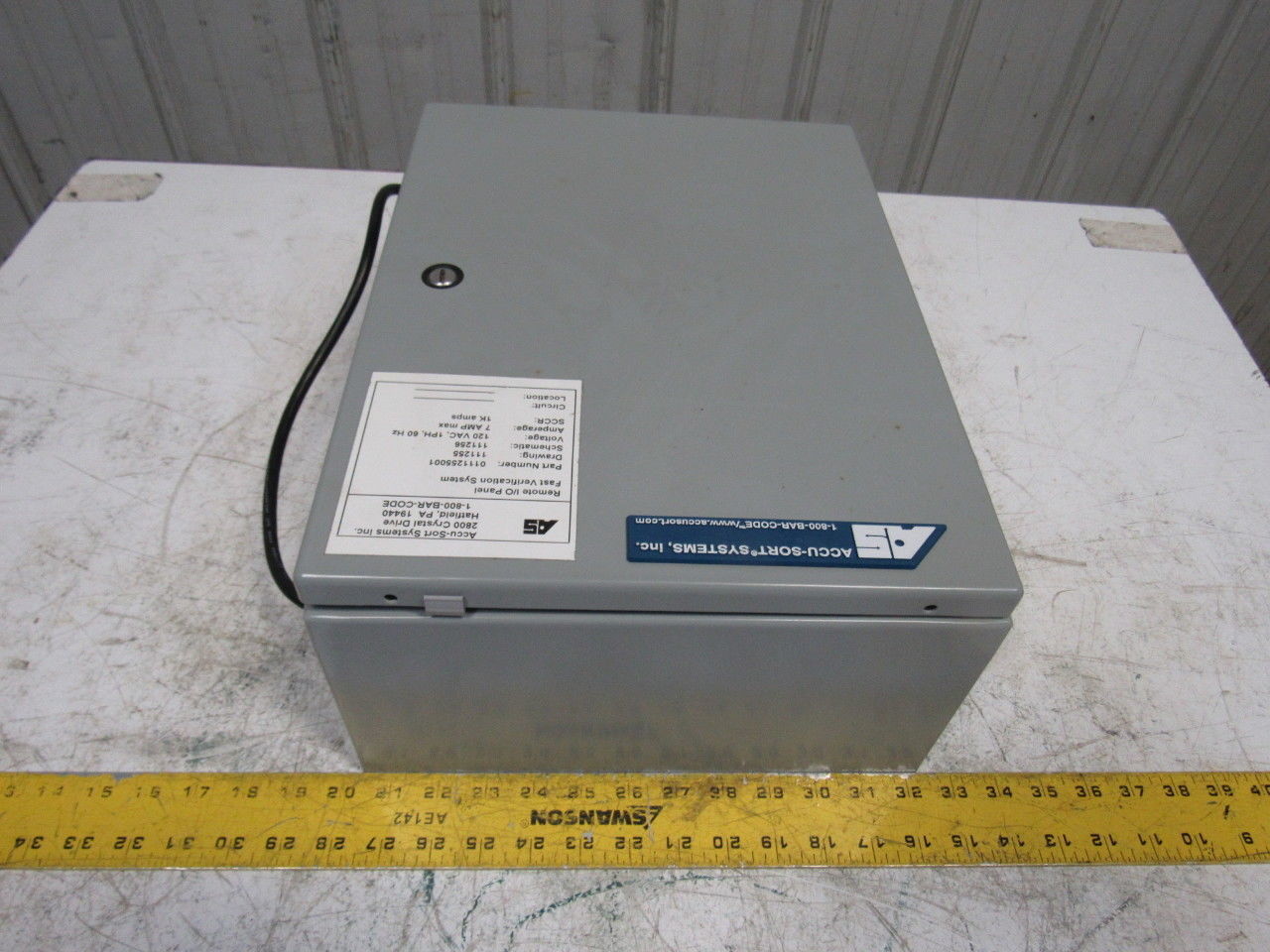 Accu-Sort 0111255001 120V 1Ph 60Hz Barcode Remote I/O Panel Verification System