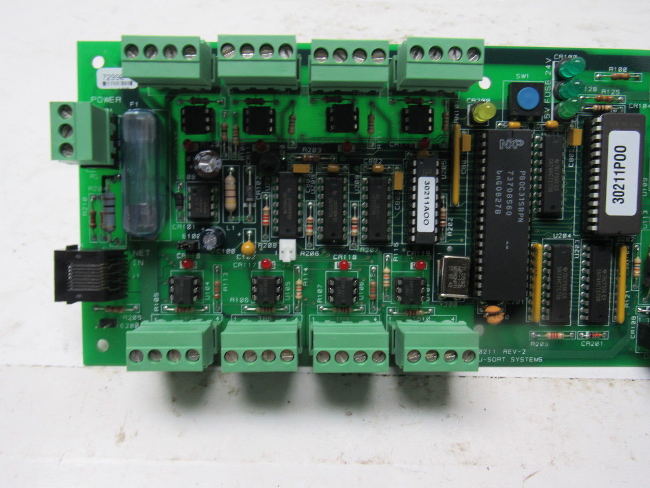 Accu-Sort 100009306 Rev F2 Barcode Remote I/O Panel Verification System PC Board