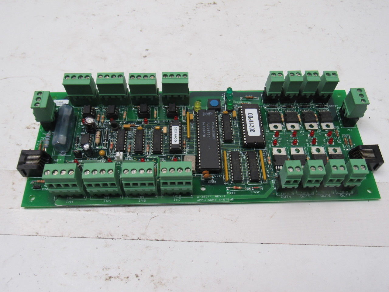 Accu-Sort 100009306 Rev F2 Barcode Remote I/O Panel Verification System PC Board