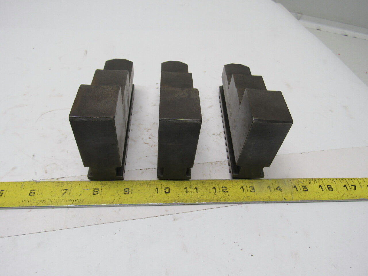 574 Self Centering Spiral Chuck Jaws Hardened 3" x 5-1/2" x 1-1/4" Lot Of 3