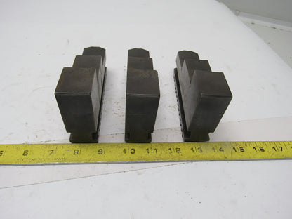 574 Self Centering Spiral Chuck Jaws Hardened 3" x 5-1/2" x 1-1/4" Lot Of 3