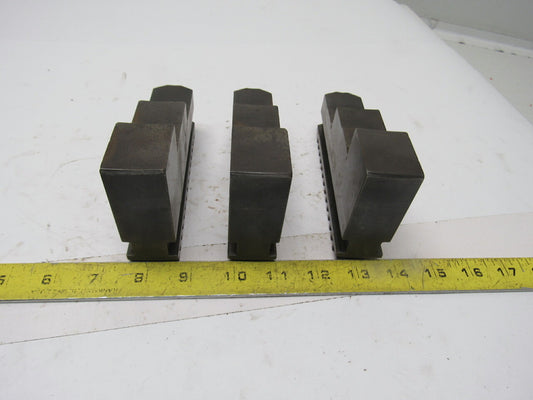 574 Self Centering Spiral Chuck Jaws Hardened 3" x 5-1/2" x 1-1/4" Lot Of 3