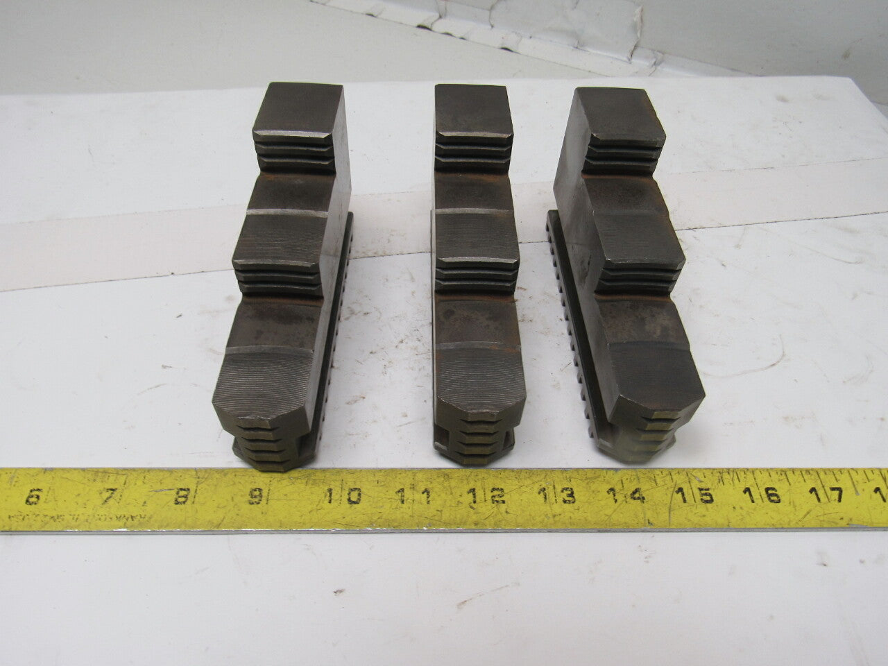 574 Self Centering Spiral Chuck Jaws Hardened 3" x 5-1/2" x 1-1/4" Lot Of 3