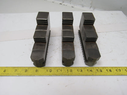 574 Self Centering Spiral Chuck Jaws Hardened 3" x 5-1/2" x 1-1/4" Lot Of 3