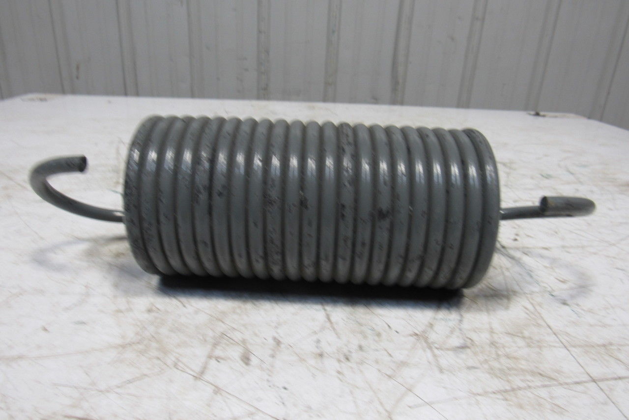 4" OD x 12-3/4" Open Ended Left hand Wound 3/8" Wire Heavy Extension Spring