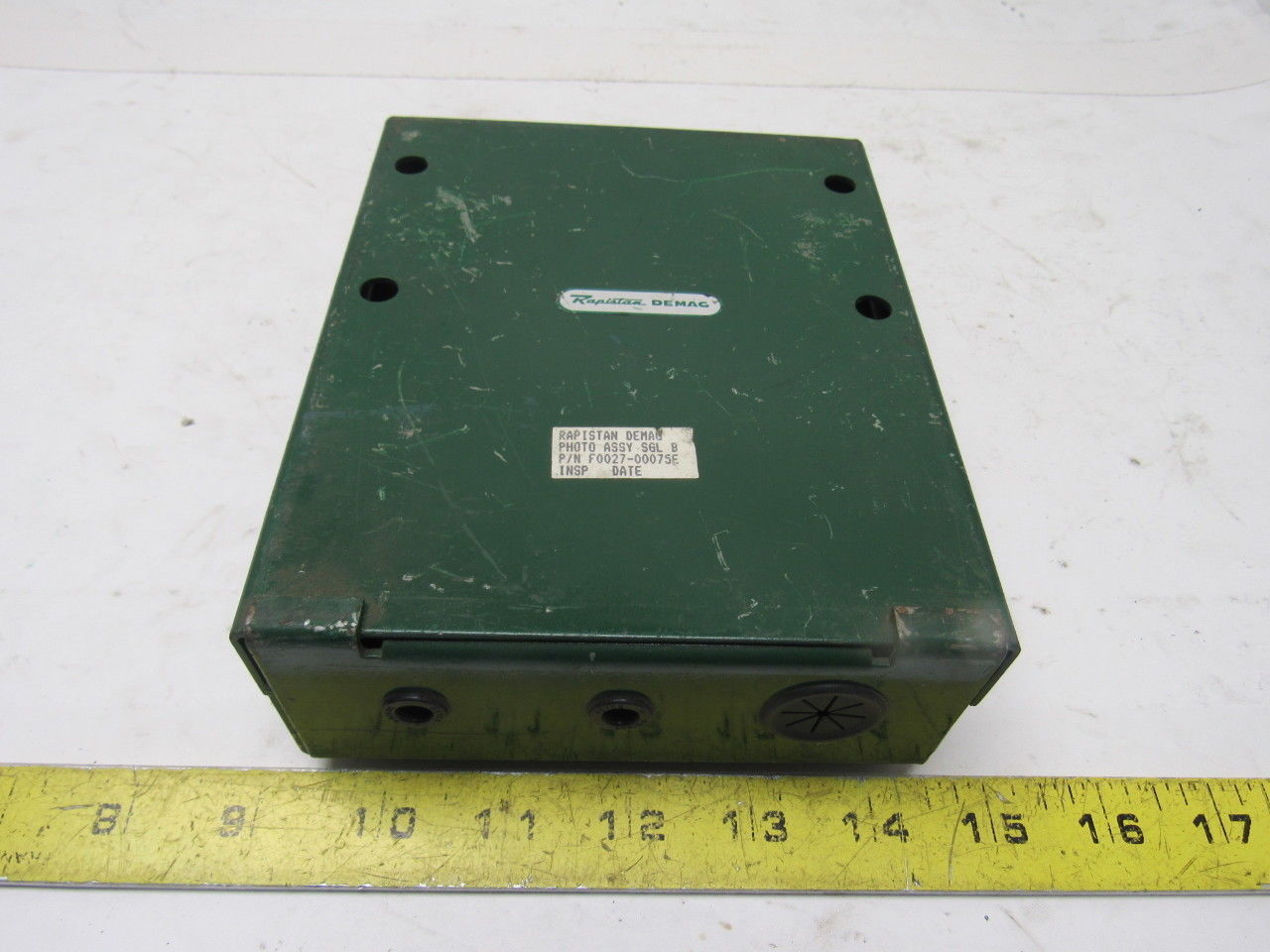 Rapistan F0027-00075F Photoeye And Box Assembly Demag Green Used Lot Of 5
