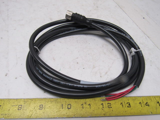 Turck KBE 4T-2/CS12753 18AWG 4 Conductor Female 4 Pin Microfast Cord Set 2M