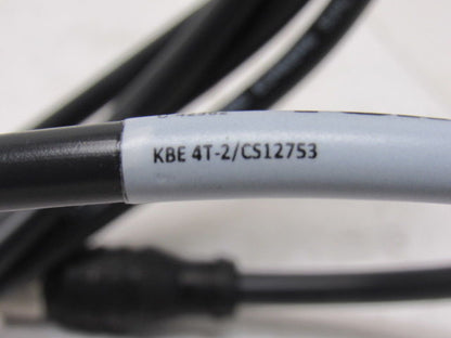 Turck KBE 4T-2/CS12753 18AWG 4 Conductor Female 4 Pin Microfast Cord Set 2M