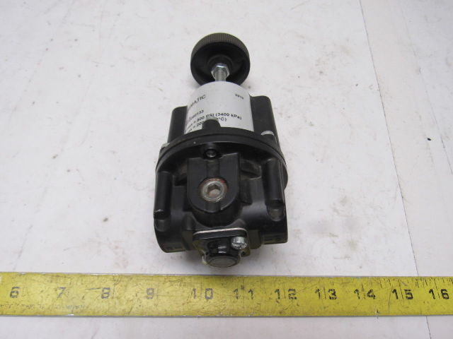 Parker 35501020 Dematic # 0430090133 500 PSI MAX Air Regulator 1/4" Ports