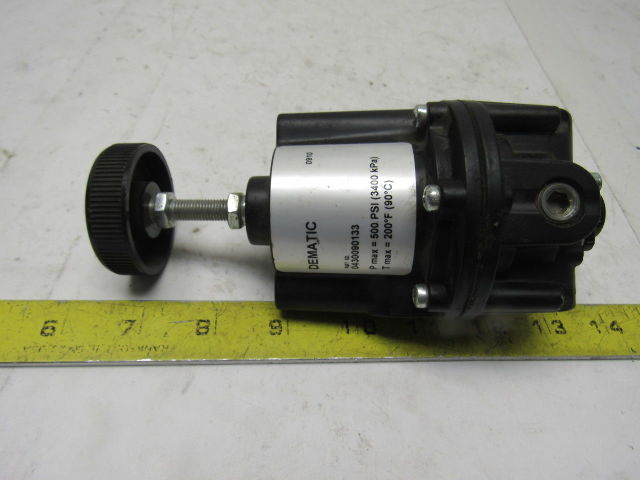 Parker 35501020 Dematic # 0430090133 500 PSI MAX Air Regulator 1/4" Ports