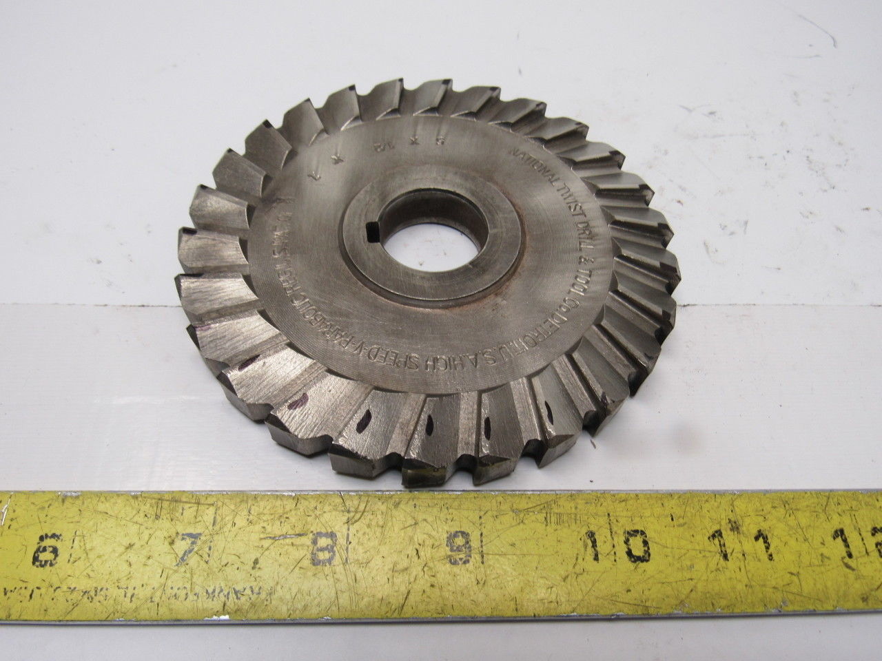 National Twist Drill 5" x 1/2" 26T Slitting Slot Cutter Blade 1" Keyed Arbor