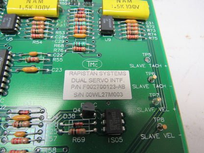 Rapistan F002700123-AB Dual Servo Interface Circuit Board