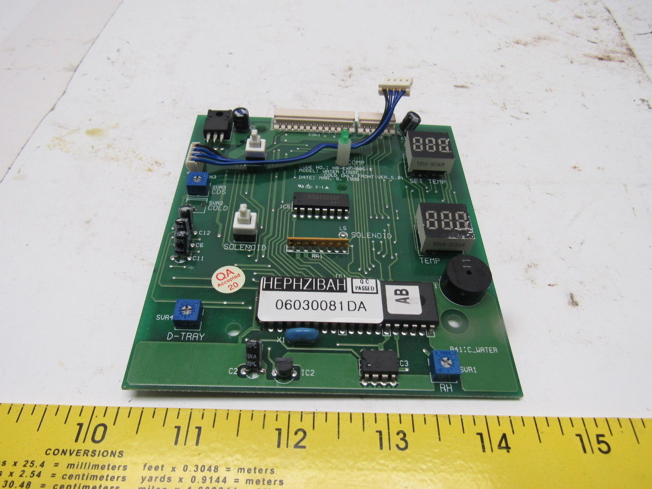 Water Logic H8-EXF-005-E Ver 5.0 Water Cooler Cold Temperature Display Board
