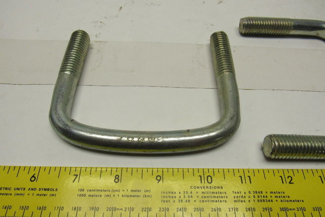 5/8-11 Threaded Square Bend U-Bolt Lot Of 2