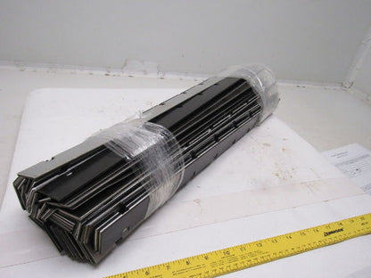 Roller Conveyor Skirting Edge For 7/16" Hex Rollers 3" Centers 24" OAL Lot Of 70