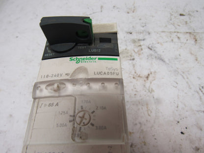 Schneider TeSys LUCA05FU 600V 10Hp 3Ph Manual Starter Overload 1.7-5.0A