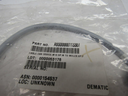 Turck A6S00000113307 Can Device Cable M 12.5PM Molex 6 Pin Female 1000mm