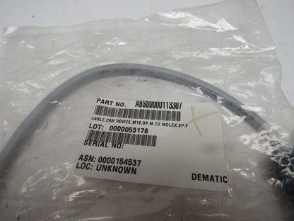 Turck A6S00000113307 Can Device Cable M 12.5PM Molex 6 Pin Female 1000mm