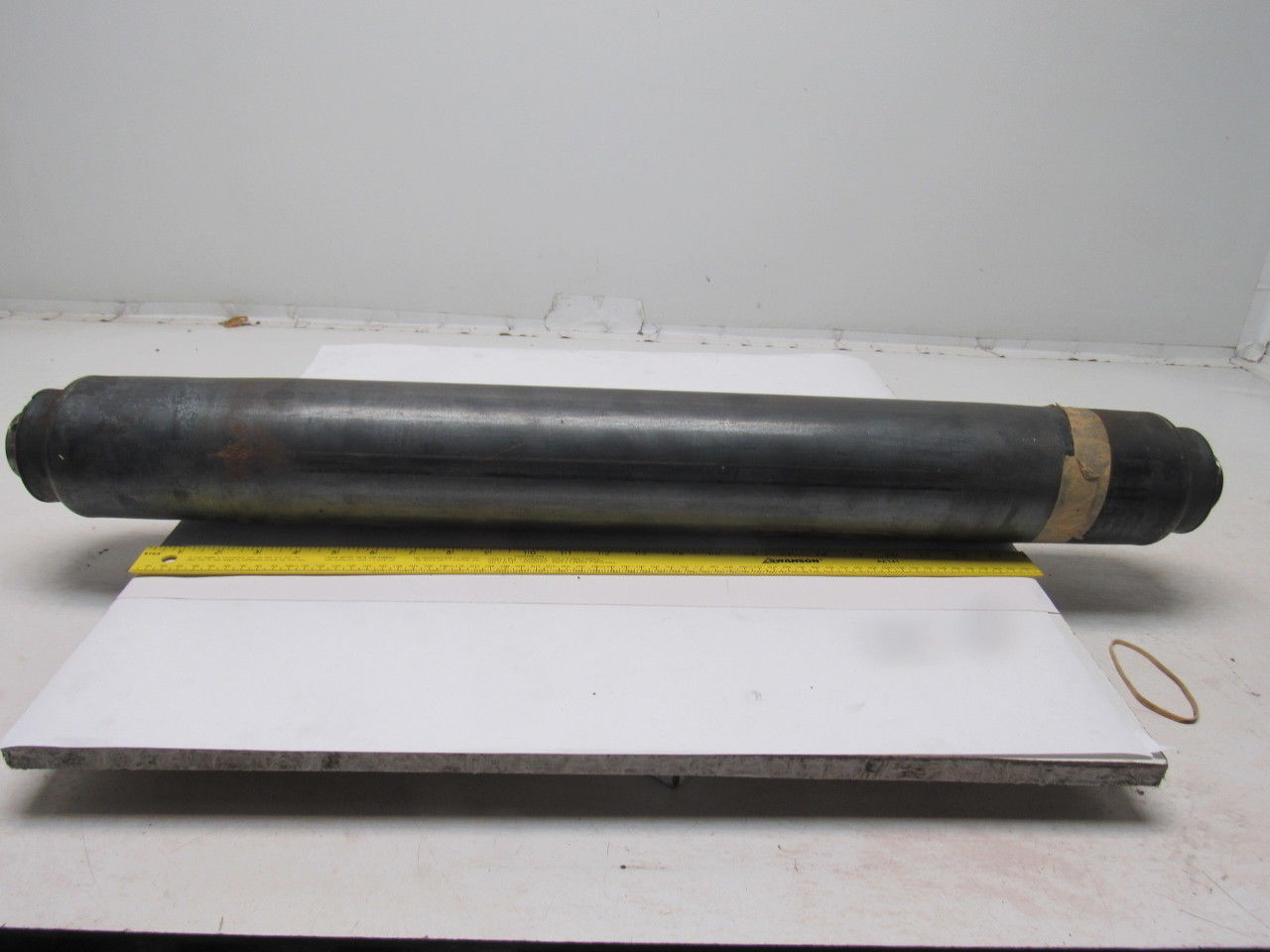 4" OD 29-1/2" Crowned Face Belt Pulley Roller 32" BF 1-7/16" SER Bushed