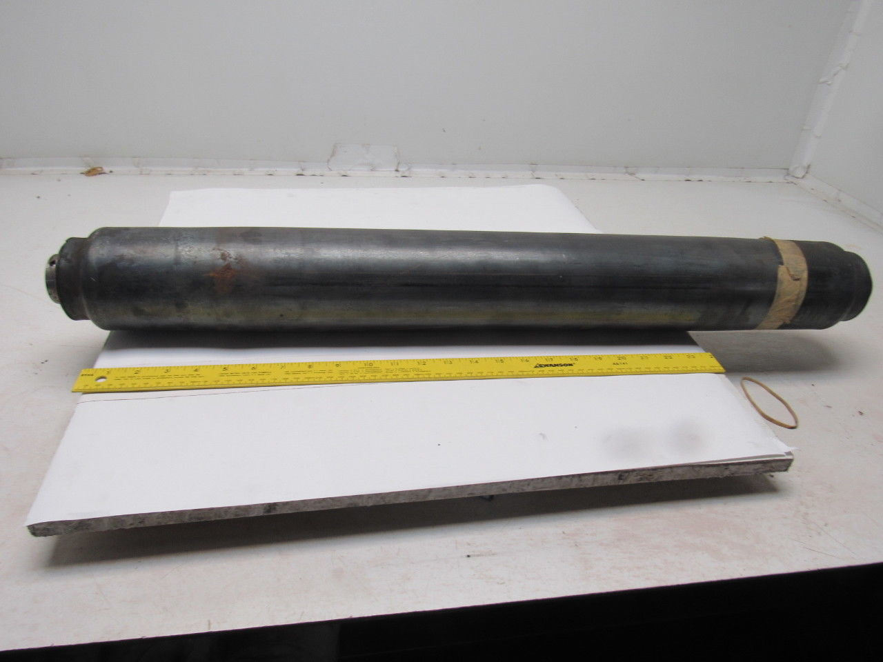 4" OD 29-1/2" Crowned Face Belt Pulley Roller 32" BF 1-7/16" SER Bushed