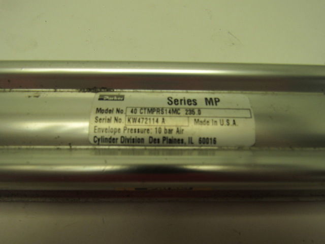 Parker 40 CTMPRS14MC 235.0 Pneumatic Air Cylinder 40mm Bore 235mm Stroke 10 Bar